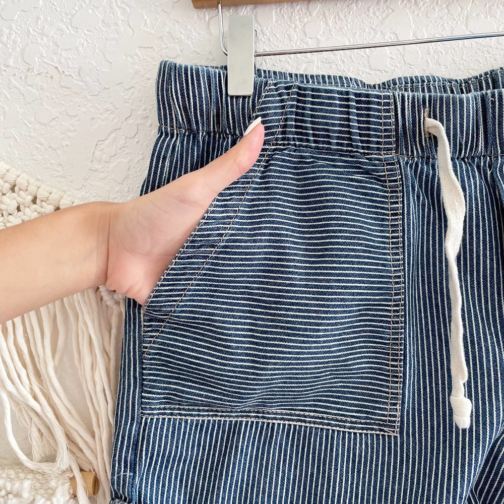 BDG Striped Cuff Hem Drawstring Waist Shorts - Picture 2 of 9
